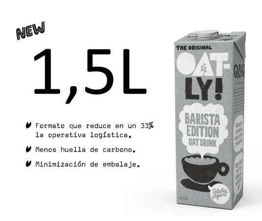 Leche de Avena Oatly Edición Barista Formato 1,5L. Pack 6 unidades