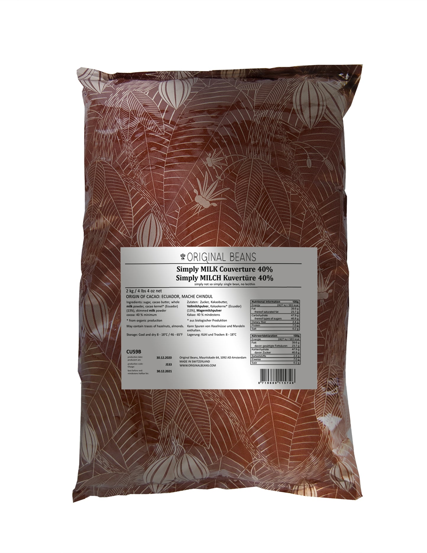 Perlas de chocolate de especialidad. Coberturas de chocolate. Chocolate gourmet. Chocolate reposteria. Chocolate recolectado en la región de costa esmeraldas, Ecuador. Paquete de 2 Kg. Especial para repostería y cocina profesional de autor.