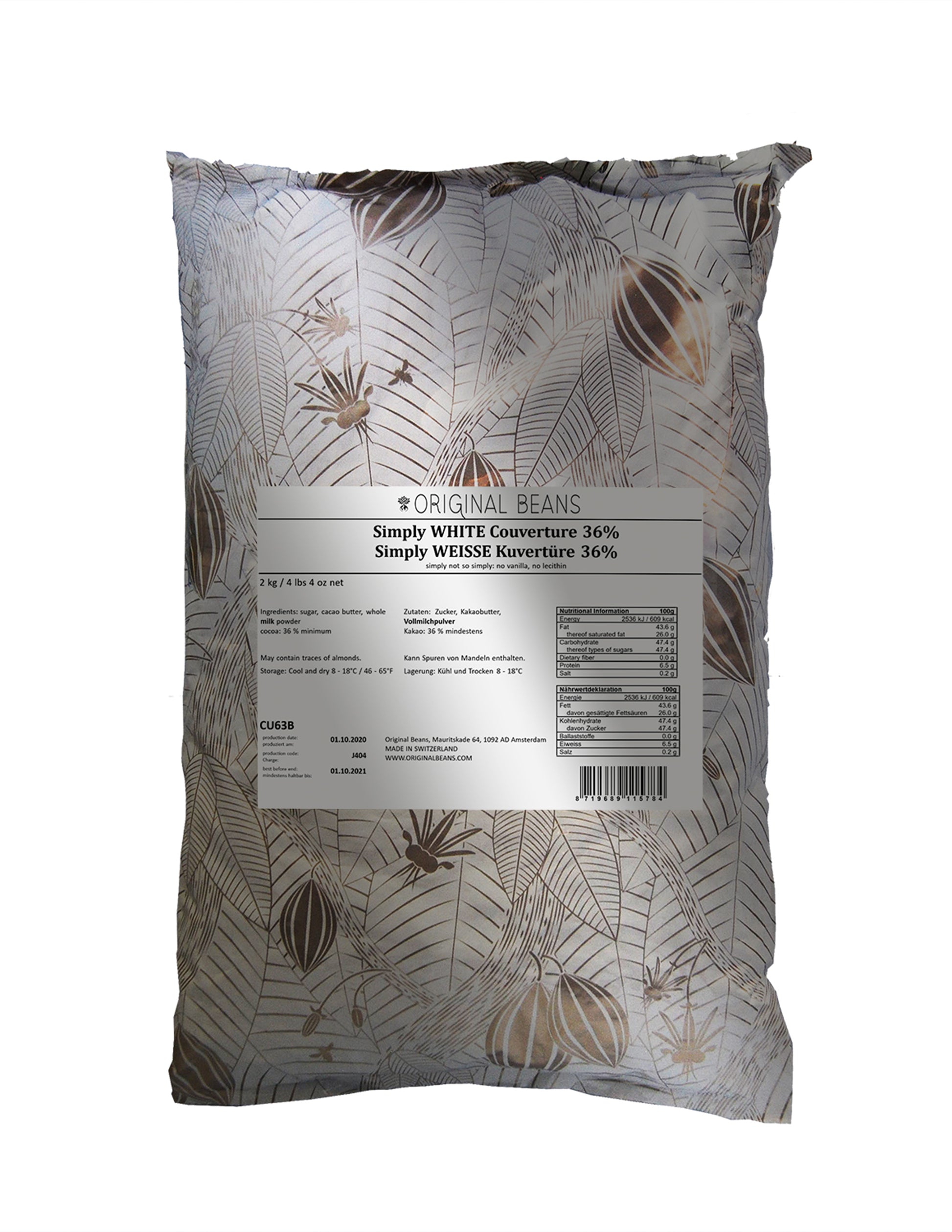 Perlas de chocolate de especialidad. Coberturas de chocolate. Chocolate gourmet. Chocolate reposteria. Chocolate recolectado en la región de costa esmeraldas, Ecuador. Paquete de 2 Kg. Perlas de 1.6 gramos para repostería y cocina profesional de autor.