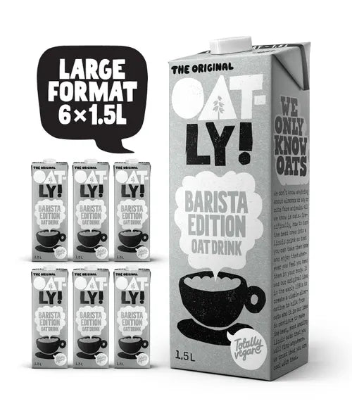 Leche de Avena Oatly Edición Barista Formato 1,5L. Pack 6 unidades
