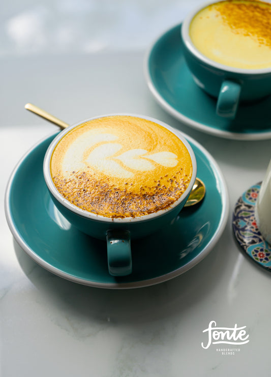 Bebida de cúrcuma. Bebida de leche dorada. Paquete de 250 gr. Bebida cúrcuma latte. Golden turmeric latte.