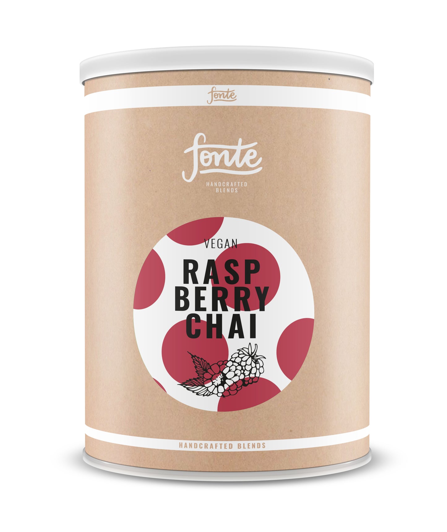 Té de frambuesas chai. Bote de 2 Kg. Bebida de frambuesas chai. Raspberry chai.