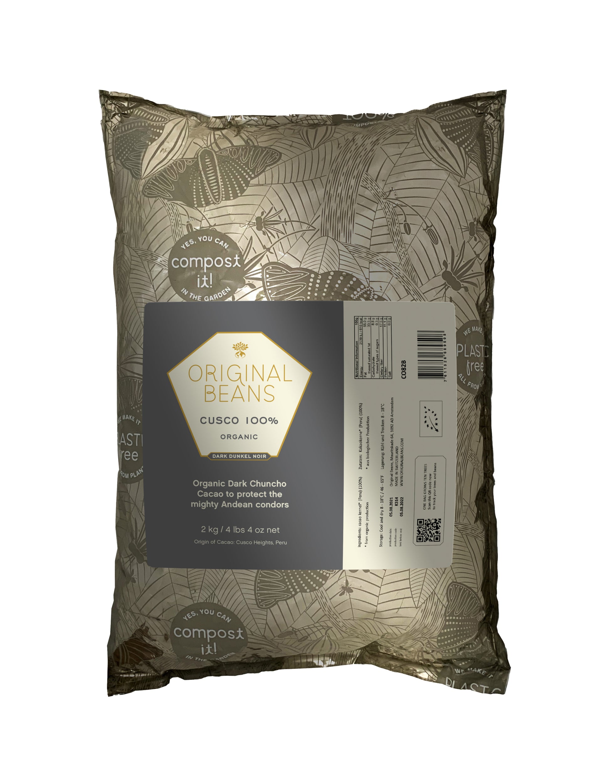 Perlas de chocolate de especialidad. Coberturas de chocolate. Chocolate gourmet. Chocolate reposteria. Chocolate recolectado en la region del Cusco en Perú . Paquete de 2 Kg. Specialty chocolate covertures from Peru.