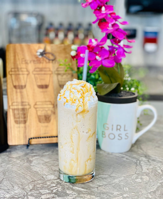 Frappé de chocolate blanco. Bote de 2 Kg. Bebida de frappé de chocolate blanco. White chocolate frappe.