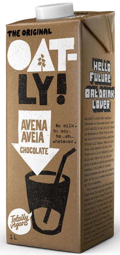 Bebida de avena chocolate Oatly. Pack de 6 cajas. Oatly chocolate oat milk