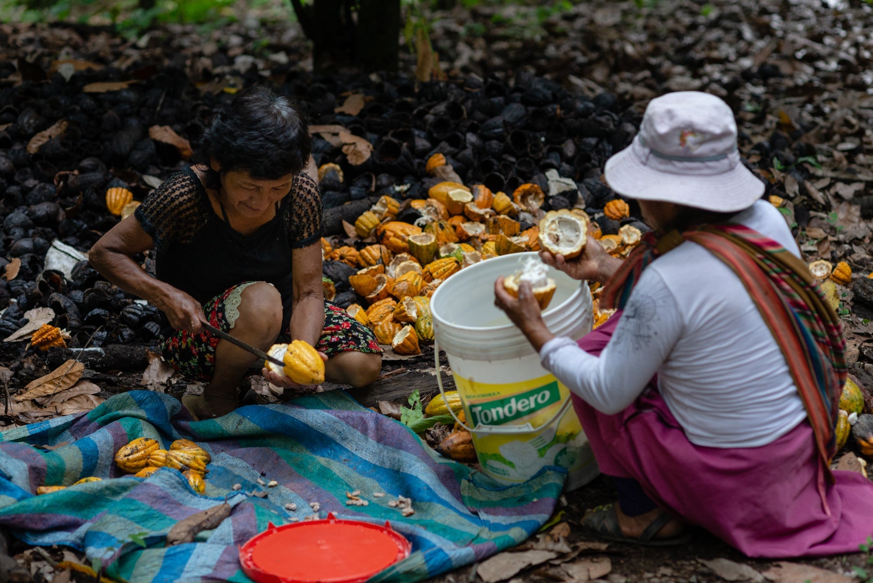 Perlas de chocolate de especialidad. Coberturas de chocolate. Chocolate gourmet. Chocolate reposteria. Chocolate recolectado en la region del Cusco en Perú . Paquete de 2 Kg. Specialty chocolate covertures from Peru.