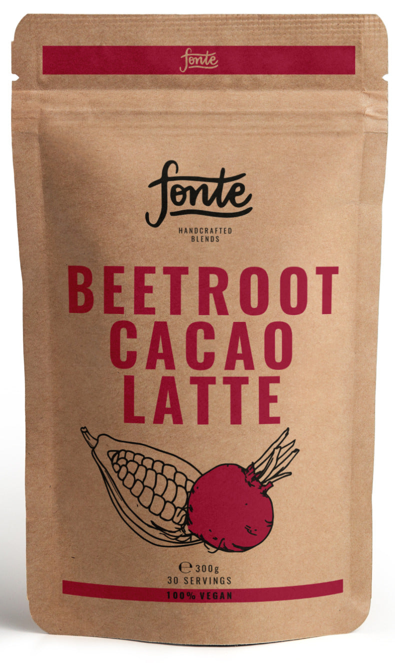 Té de remolacha y cacao. Pink latte. Paquete de 300 gr. Bebida remolacha cacao latte. Beetroot cacao latte. Pink Latte.