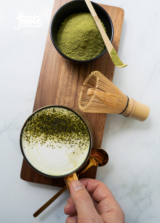 Té matcha japonés. Paquete de 250 gr. Bebida matcha latte.