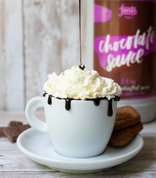 Crema de chocolate Fonte. Bote de 2,5 Kg. Especialmente diseñado para baristas y obradores de reposteria. Crema para creacion de tartas, bebidas como frappes y otras creaciones culinarias