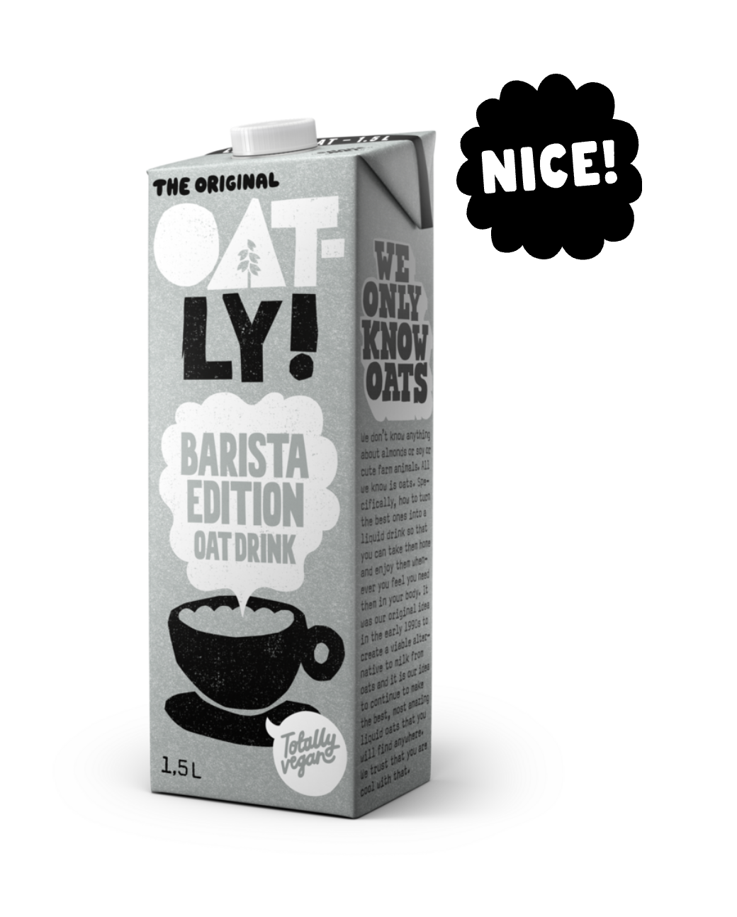 Leche de Avena Oatly Edición Barista Formato 1,5L. Pack 6 unidades