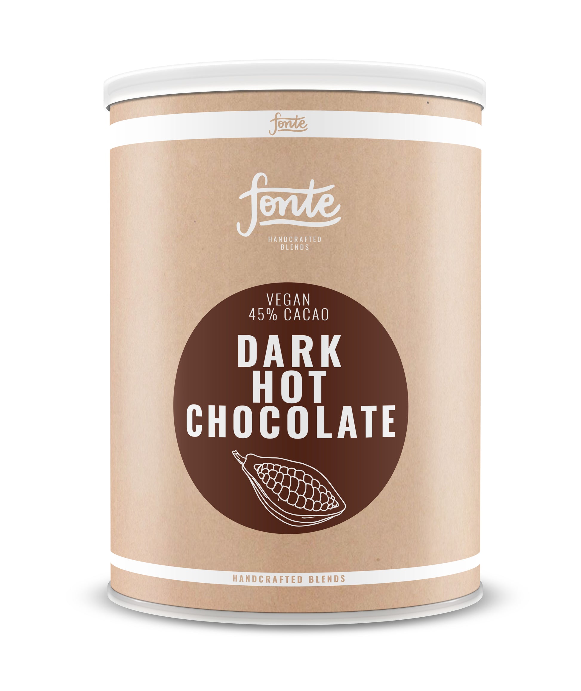 Chocolate a la taza. Bote de 2 Kg. Bebida de chocolate caliente. Dark hot chocolate