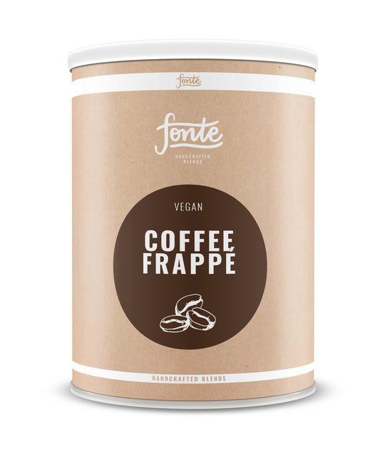Frappé de café. Bote de 2 Kg. Bebida de frappé de café. Coffee frappe.