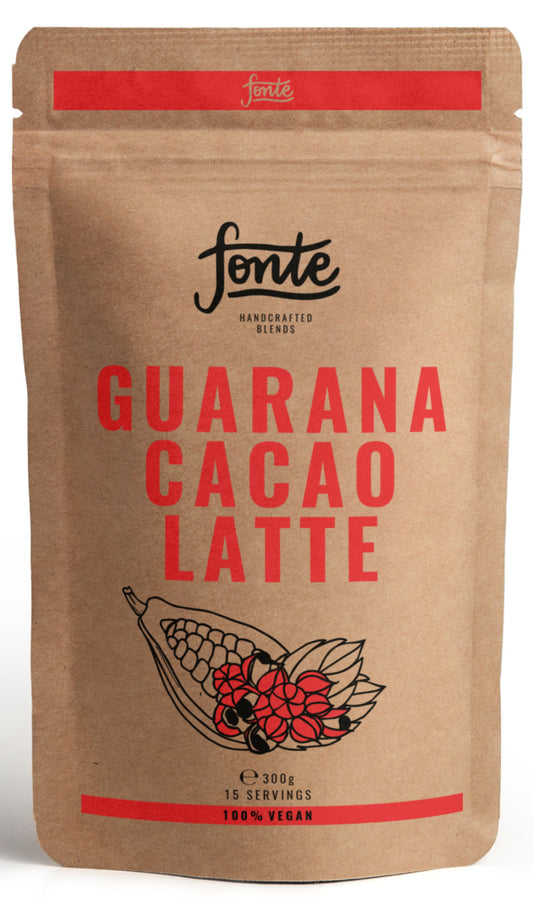 Bebida de guaraná y cacao. Paquete de 300 gr. Bebida de guaraná cacao latte. Alternativa al cafe