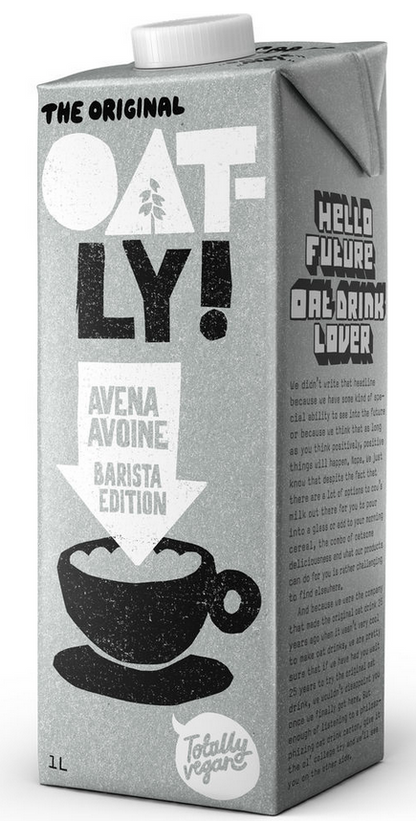 Bebida de avena Oatly edición barista. Pack de 6 cajas. Oatly oat milk barista edition